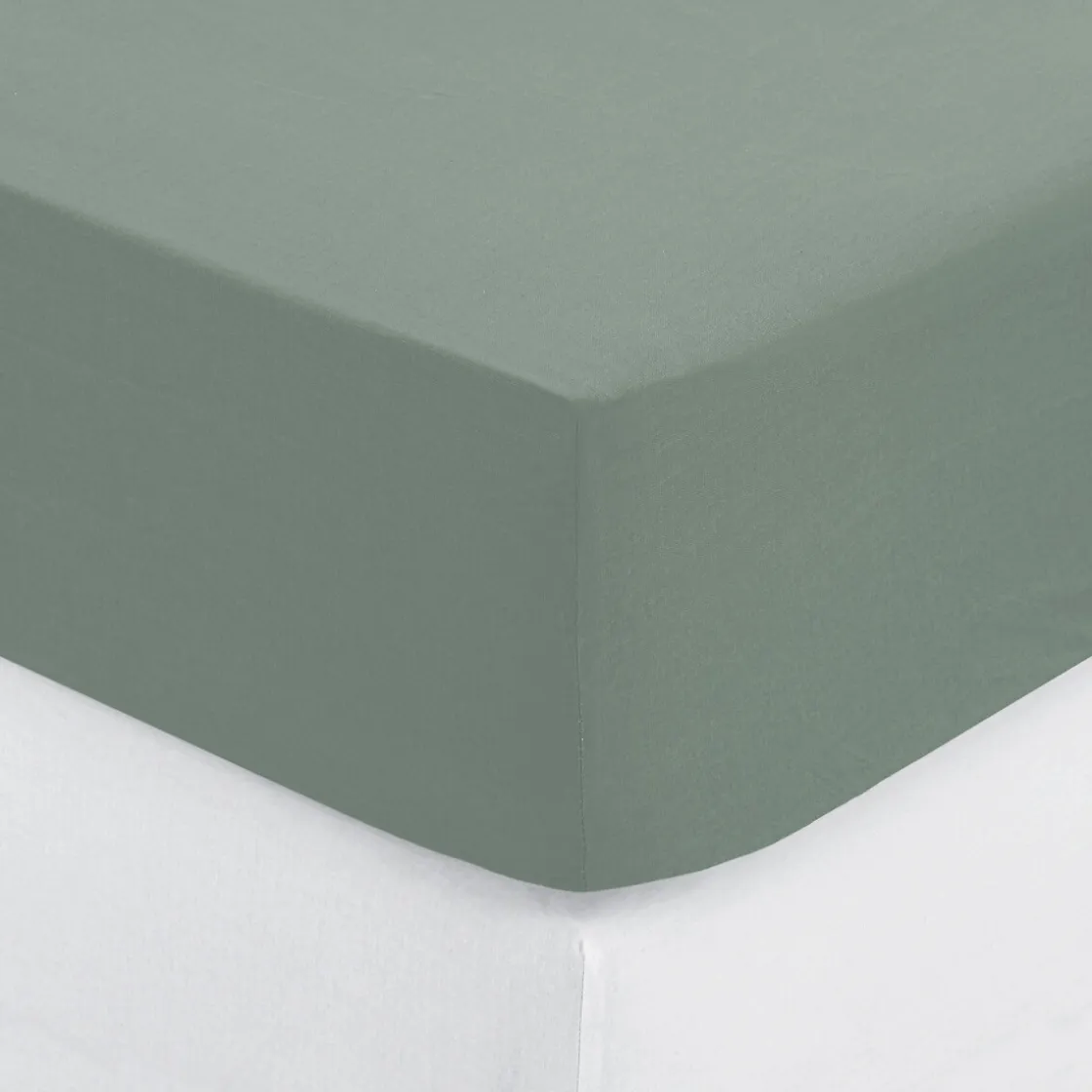 atmosphera Sábanas Y Protectores>Sábana bajera ajustable verde 160x200cm