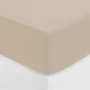 atmosphera Sábanas Y Protectores>Sábana bajera beige ajustable de algodón percal