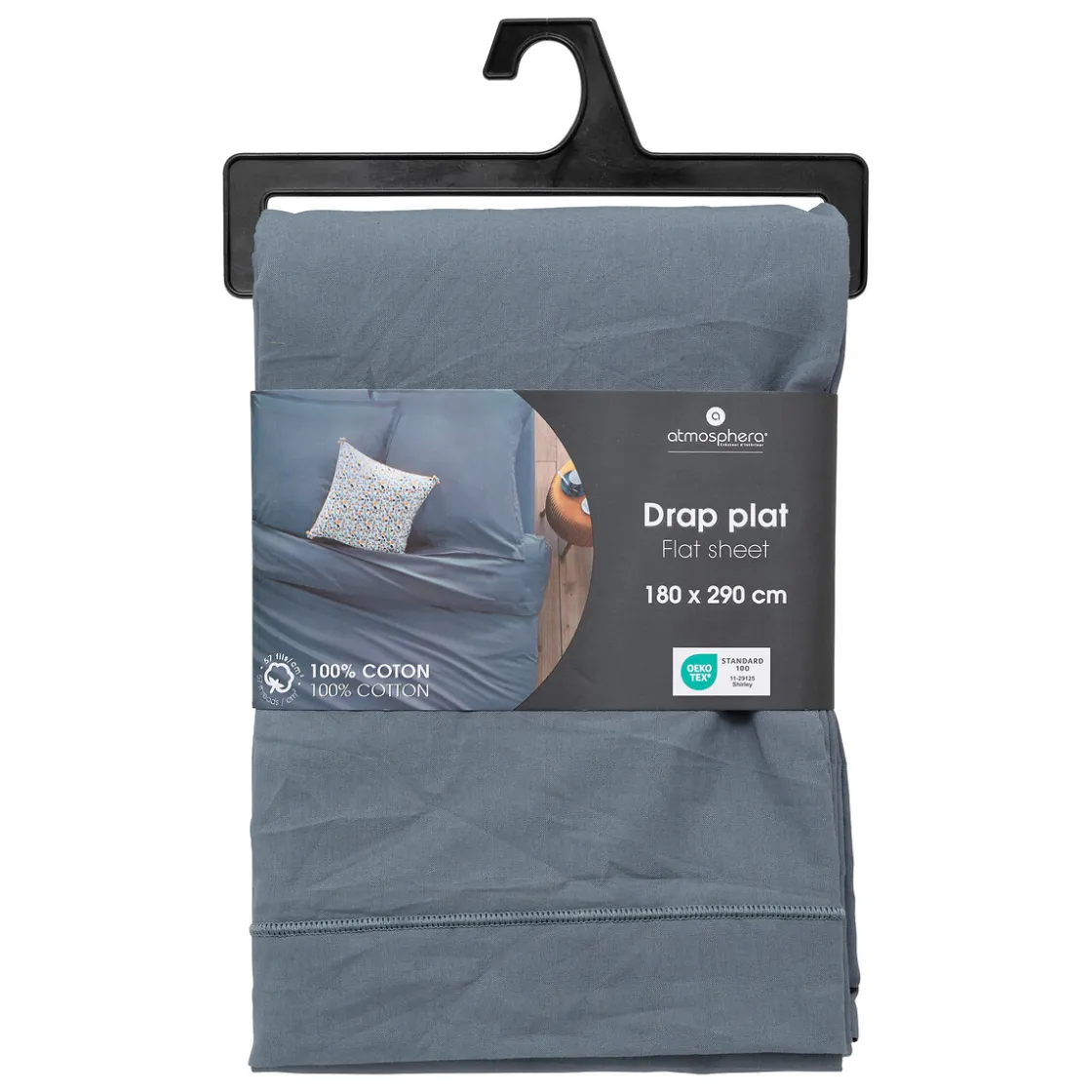 atmosphera Sábanas Y Protectores>Sábana encimera azul grisáceo 180x290cm