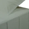 atmosphera Sábanas Y Protectores>Sábana encimera verde de algodón percal 240x290cm
