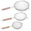 Moldes Y Otros Utensilios De Cocina>Set 3 Coladores De Acero Inoxidable