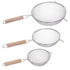 Moldes Y Otros Utensilios De Cocina>Set 3 Coladores De Acero Inoxidable