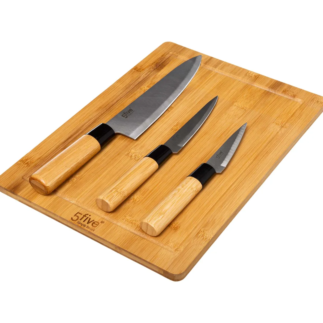 5five Placas Calefactoras Y Tablas De Cortar>Set 3 Cuchillos Con Tabla Cortar 35X25Cm