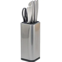 secret d'gourmet Placas Calefactoras Y Tablas De Cortar>Set 5 Cuchillos+Tijeras Con Soporte Inox