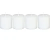 atmosphera Velas>Set 4 Velas Rústicas Blancas 4.5Cm