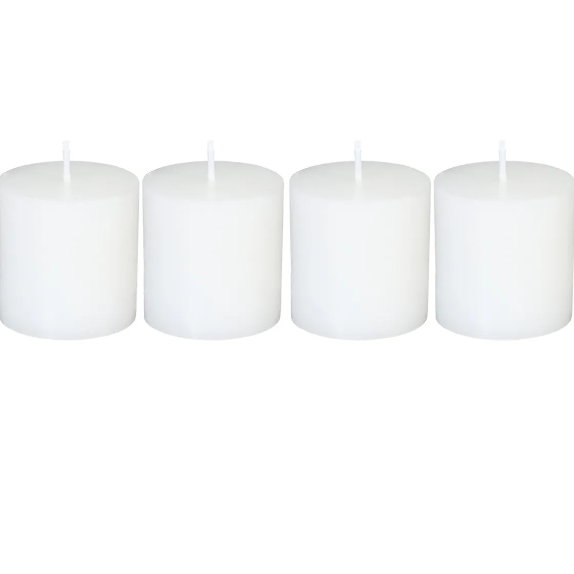 atmosphera Velas>Set 4 Velas Rústicas Blancas 4.5Cm