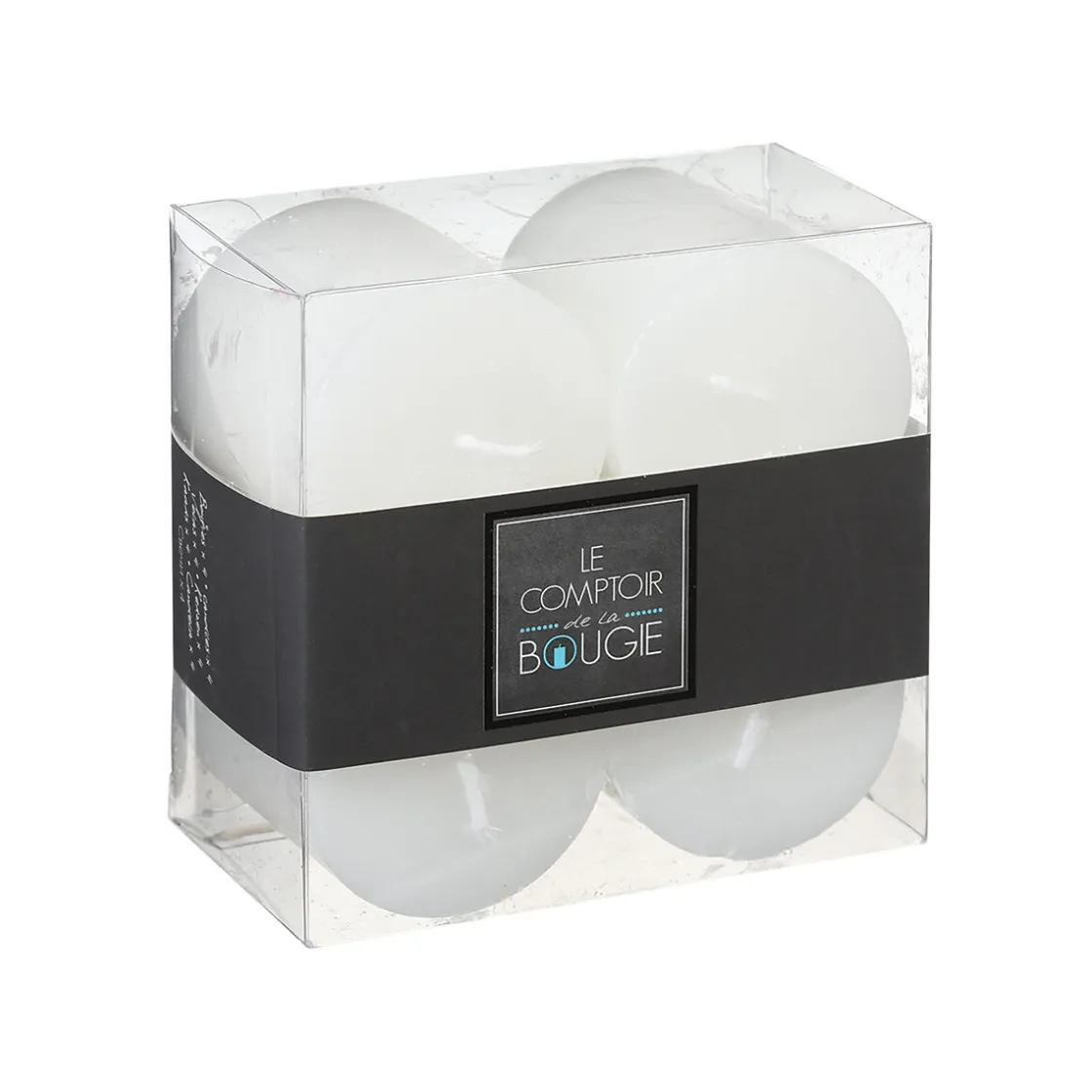 atmosphera Velas>Set 4 Velas Rústicas Blancas 4.5Cm
