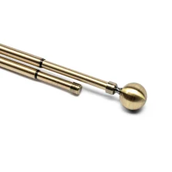 Varillas Y Accesorios>Set Barra Cortina Extens.Doble 210-380Cm