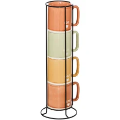 5five Tazas Y Tazones>Set de 4 tazas con soporte RELAX 34cl