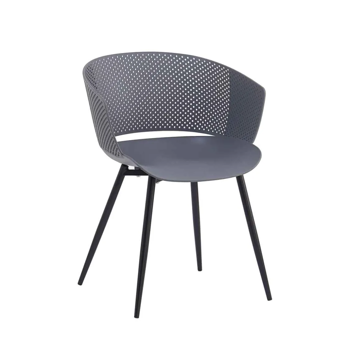 Sillas, Sillones Y Bancos>Silla BLED Gris Con Patas De Metal