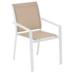 hespéride Sillas Y Pufs De Jardín>Silla ESSENTIA lino y blanco