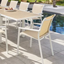 hespéride Sillas Y Pufs De Jardín>Silla ESSENTIA lino y blanco