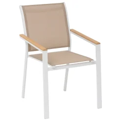 hespéride Sillas Y Pufs De Jardín>Silla ESSENTIA lino y blanco