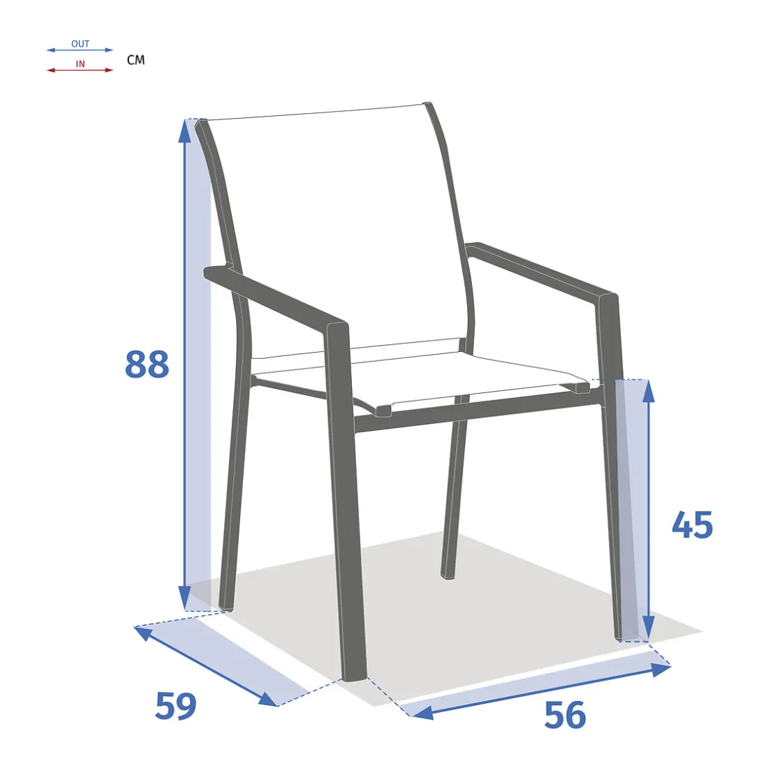 hespéride Sillas Y Pufs De Jardín>Silla ESSENTIA wengé y praline