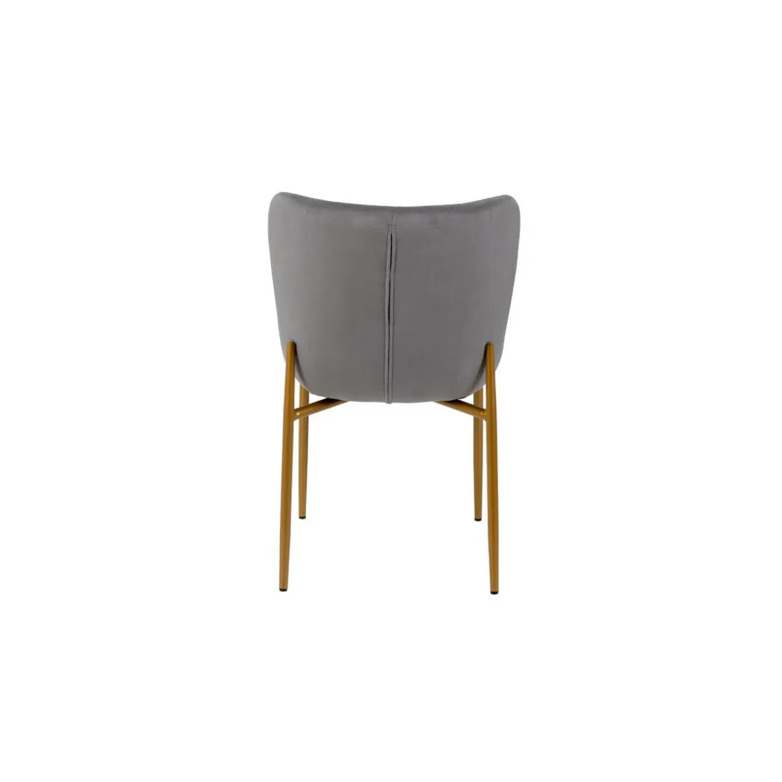 atmosphera Sillas, Sillones Y Bancos>Silla Gio Gris De Terciopelo Con Patas De Metal