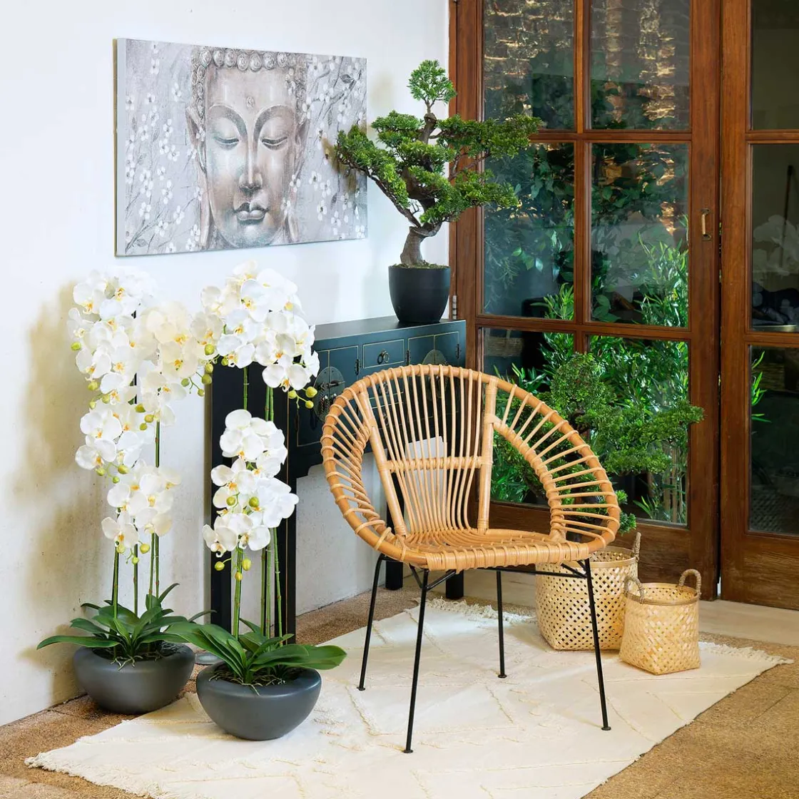 atmosphera Sillas, Sillones Y Bancos|Estilo Oriental>Silla KEKO natural de ratán y metal