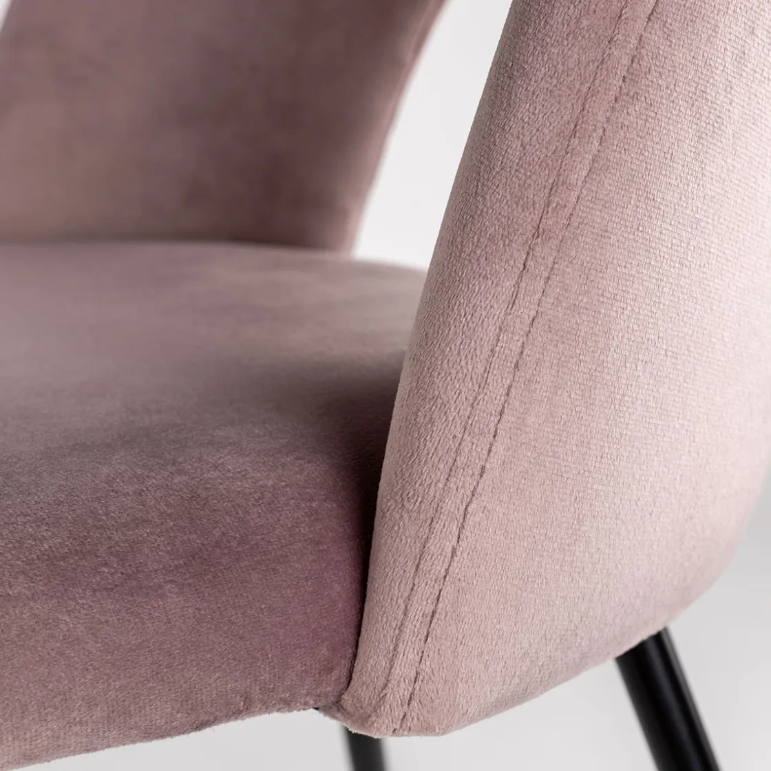 atmosphera Sillas, Sillones Y Bancos>Silla RAVEN de terciopelo rosa