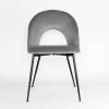 atmosphera Sillas, Sillones Y Bancos>Silla RAVEN de terciopelo gris