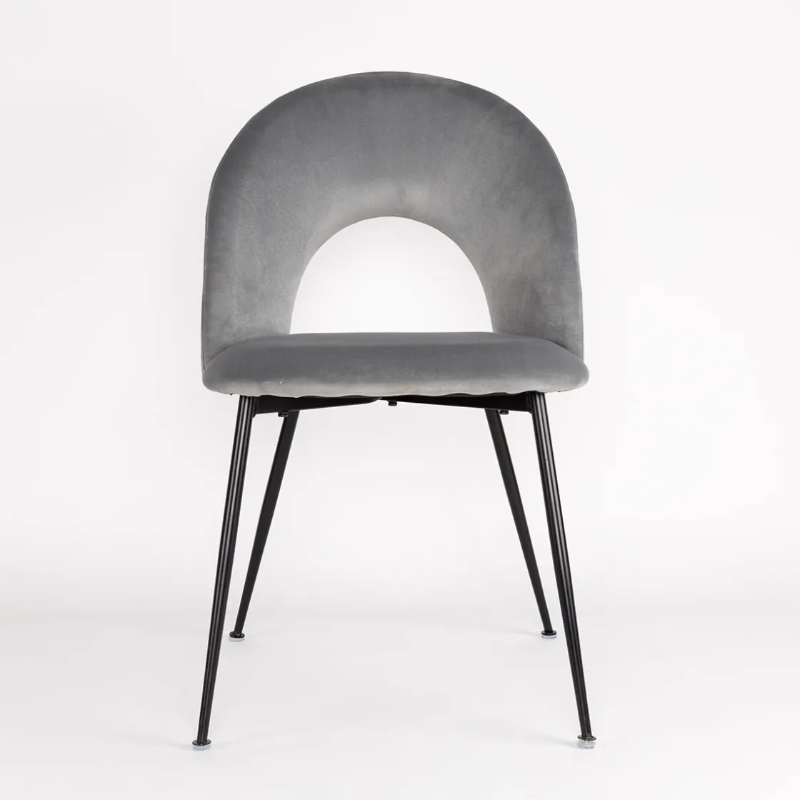 atmosphera Sillas, Sillones Y Bancos>Silla RAVEN de terciopelo gris
