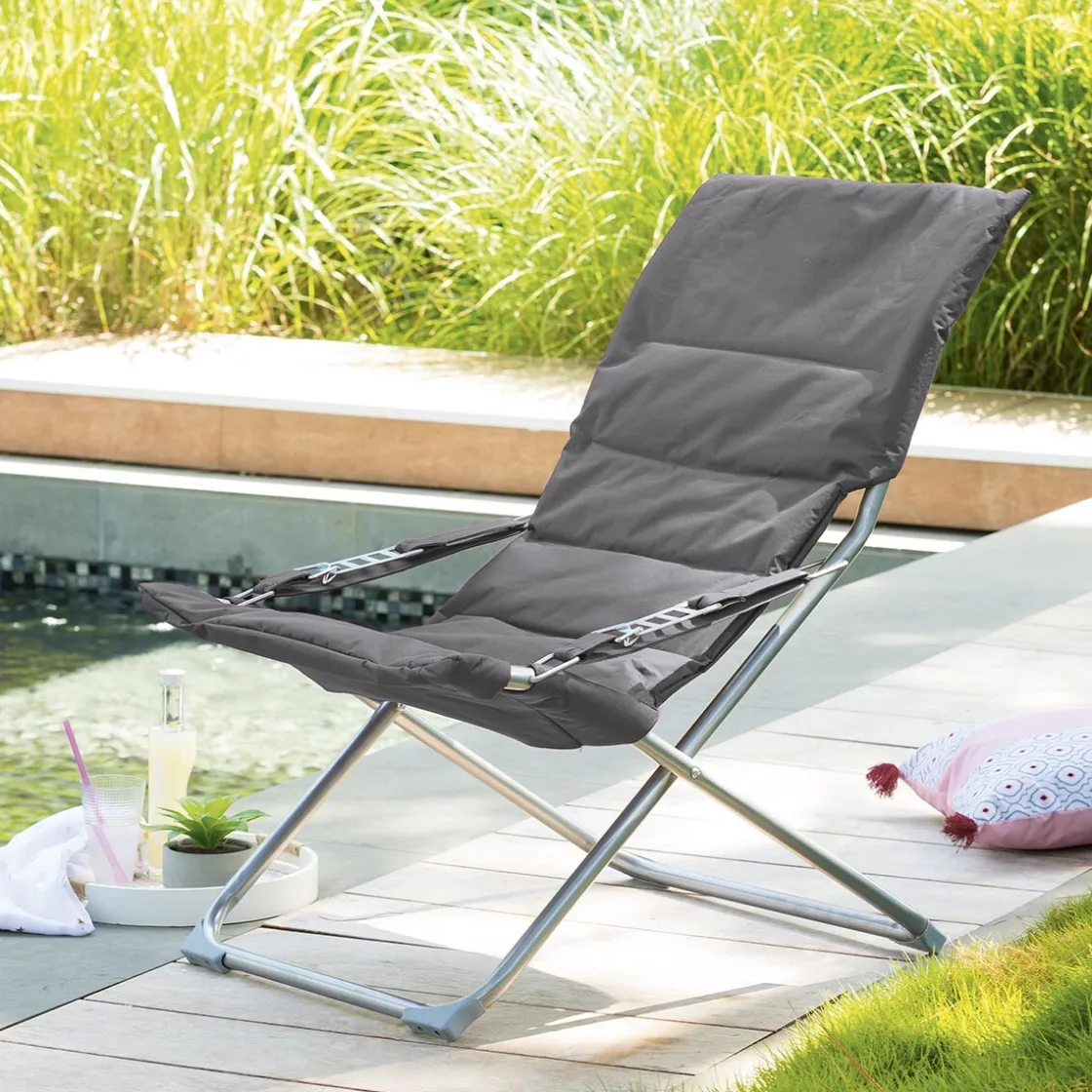 hespéride Sillas Y Pufs De Jardín>Silla relax MILOS gris ardosia