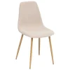 atmosphera Sillas, Sillones Y Bancos>Silla ROKA beige de terciopelo