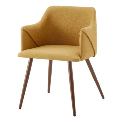 Sillas, Sillones Y Bancos>Sillón ALDRIDGE de tejido amarillo