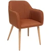 atmosphera Sillas, Sillones Y Bancos>Sillón De Tejido Ámbar Con Patas Claras Visoca