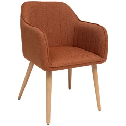 atmosphera Sillas, Sillones Y Bancos>Sillón De Tejido Ámbar Con Patas Claras Visoca