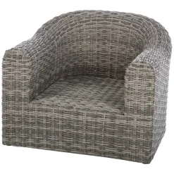 hespéride Sillas Y Pufs De Jardín>Sillón MOORÉA terre d'ombre de ratán sintético