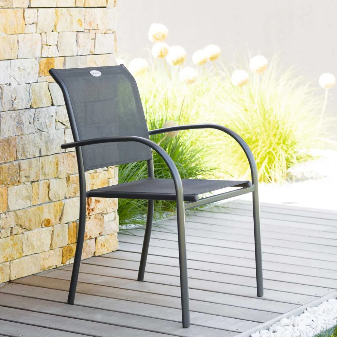 hespéride Sillas Y Pufs De Jardín>Sillón PIAZZA en gris antracite y graphite