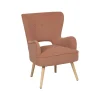 Sillas, Sillones Y Bancos>Sillón THOR rosa de terciopelo