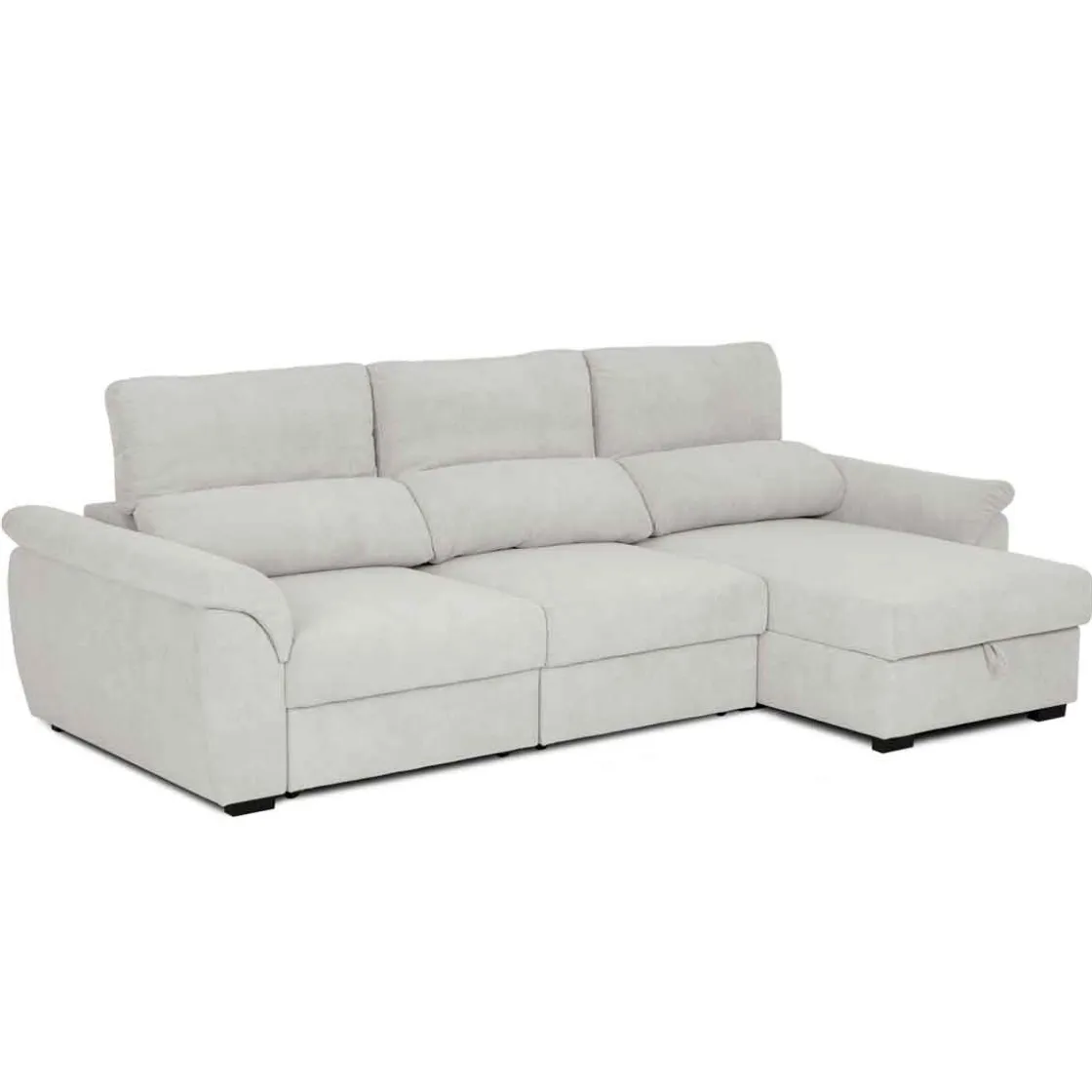 Sofás Y Sillones|Estilo Rústico>Sofá cama BREMAN gris c/arcón y chaise longue