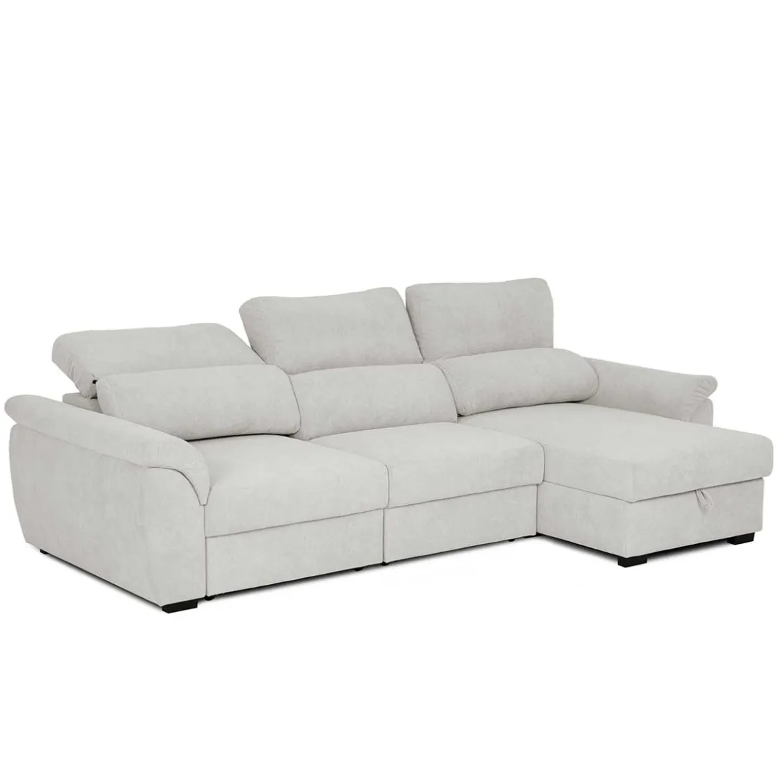 Sofás Y Sillones|Estilo Rústico>Sofá cama BREMAN gris c/arcón y chaise longue