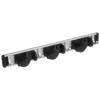 Escobas Y Recogedores>Soporte Aluminio P/3 Escobas C/4Ganchos