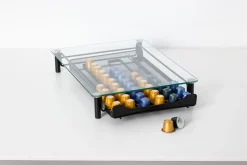5five Encimera Y Lavavajillas>Soporte metálico negro para 60 cápsulas de café