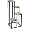 atmosphera Estantes Y Cómodas|Estilo Contemporaneo>Soporte Para 4 Plantas Negro y Beige