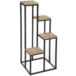 atmosphera Estantes Y Cómodas|Estilo Contemporaneo>Soporte Para 4 Plantas Negro y Beige