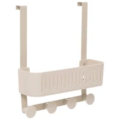 5five Accesorios De Baño>Soporte para ducha beige metálico con 4 ganchos