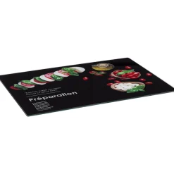 Placas Calefactoras Y Tablas De Cortar>Tabla De Cocina Negra Vidrio 40x30Cm