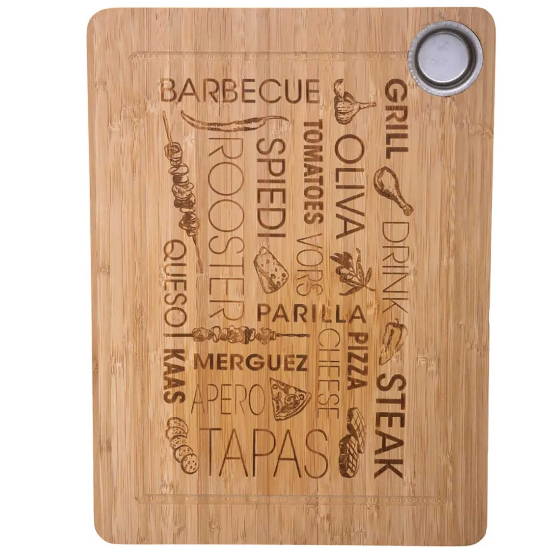 secret d'gourmet Placas Calefactoras Y Tablas De Cortar>Tabla Para Tapas Bambú 38x28Cm