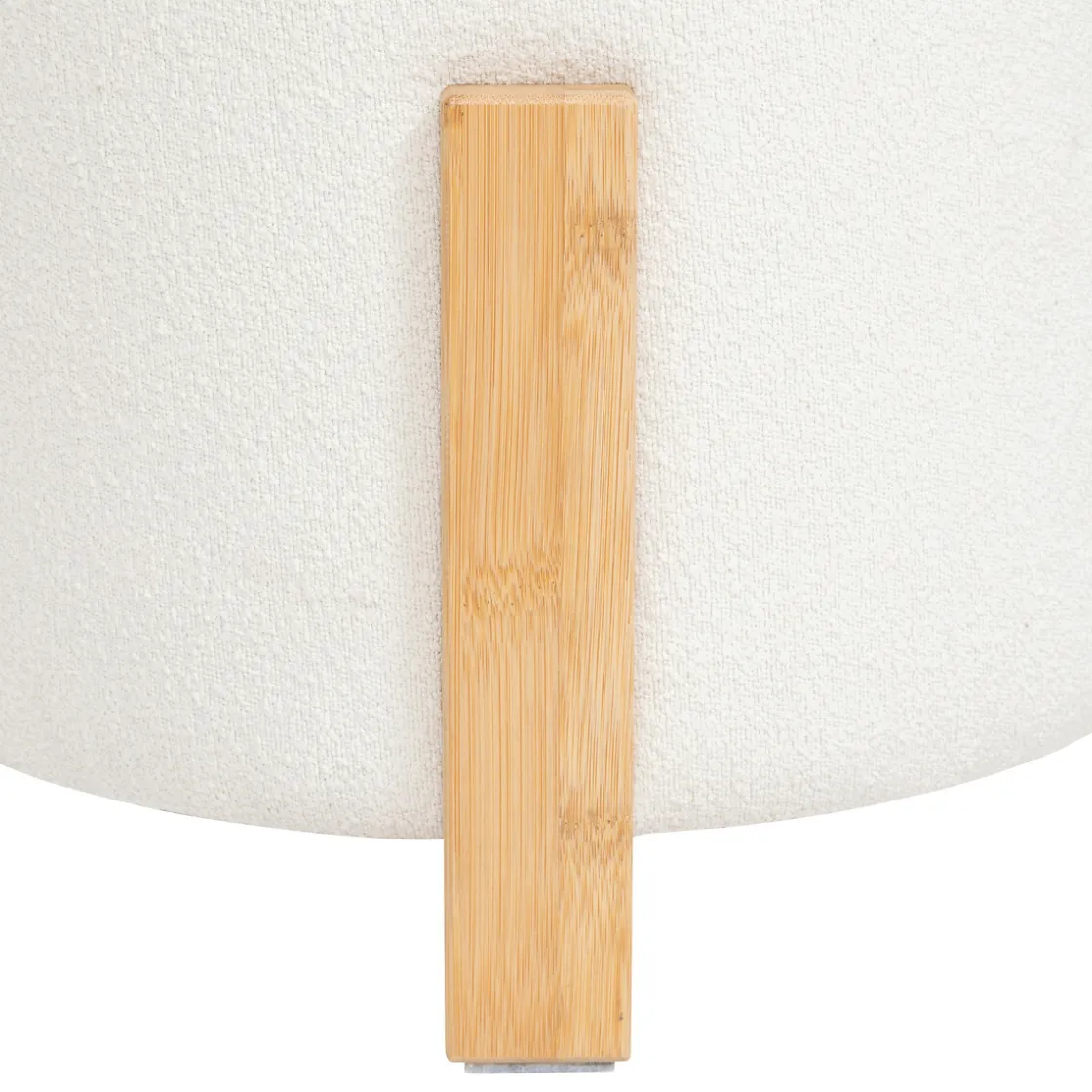 atmosphera Puff Y Banquitos>Taburete BANSA blanco con patas de bambú