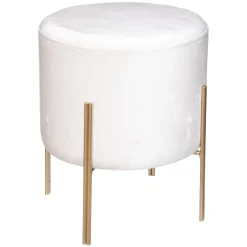 atmosphera Puff Y Banquitos|Estilo Contemporaneo>Taburete Blush De Terciopelo 34x40Cm
