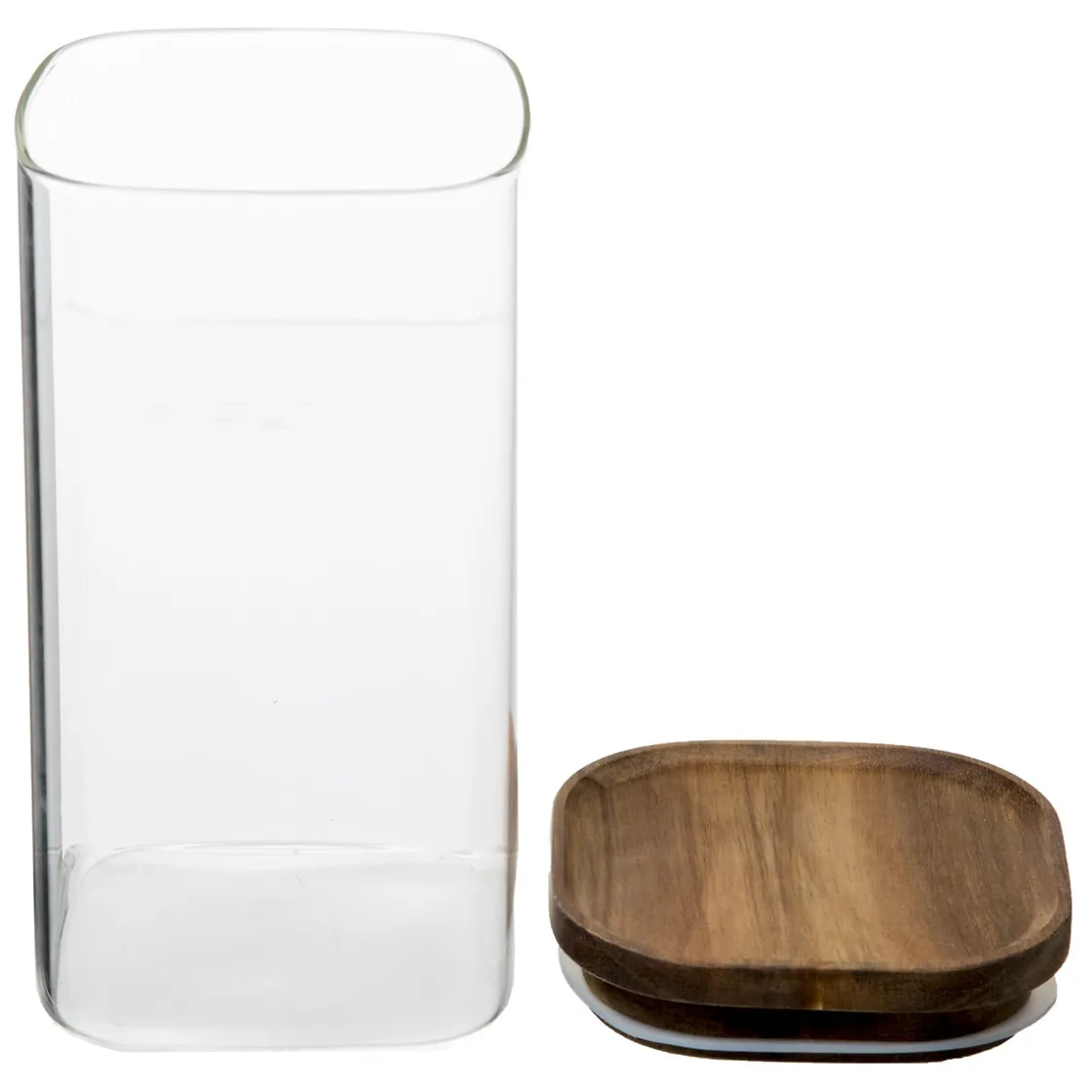 5five Cajas Y Frascos>Tarro De Vidrio C/Tapa Acacia 1.3L