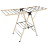 5five Tendederos Y Tablas De Planchar>Tendedero para ropa de bambú y metal 13m