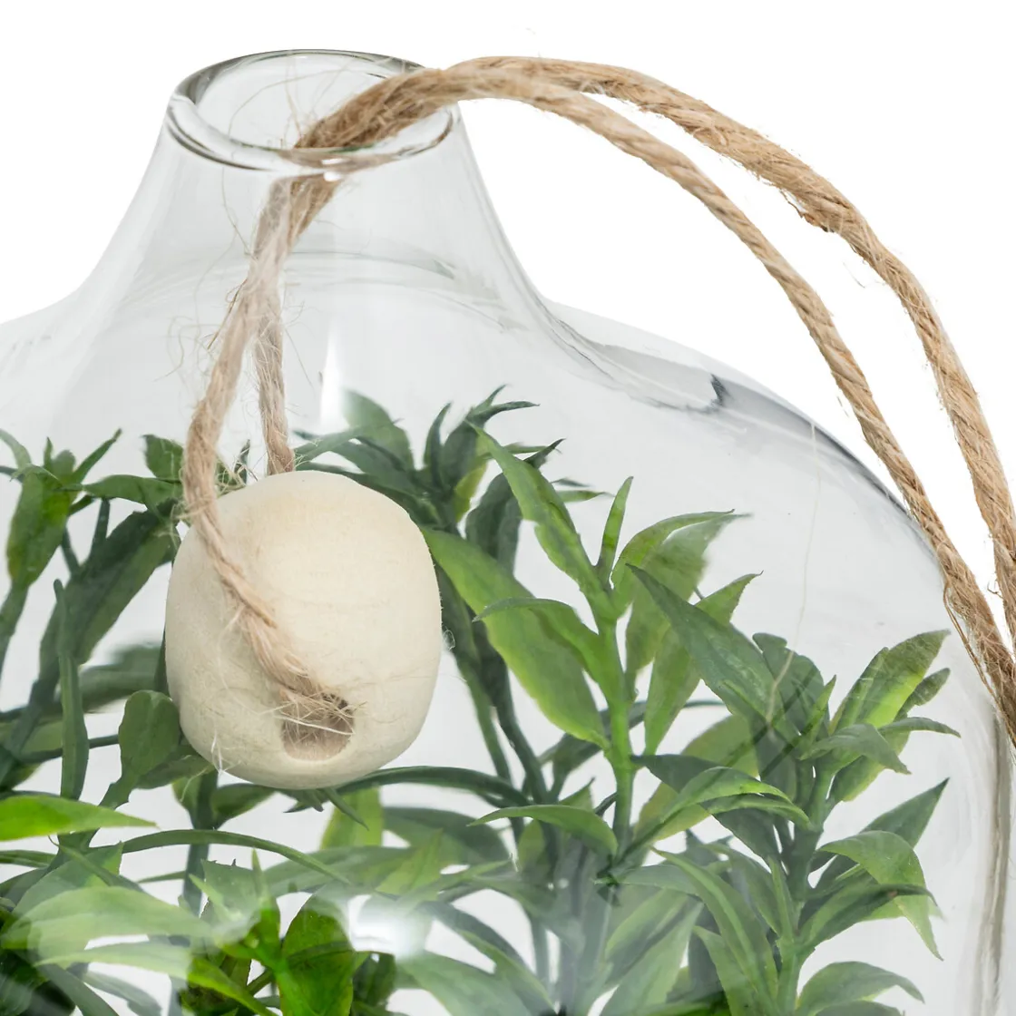 atmosphera Plantas Y Flores Artificiales|Estilo Industrial>Terrario de vidrio con plantas artificiales NALY