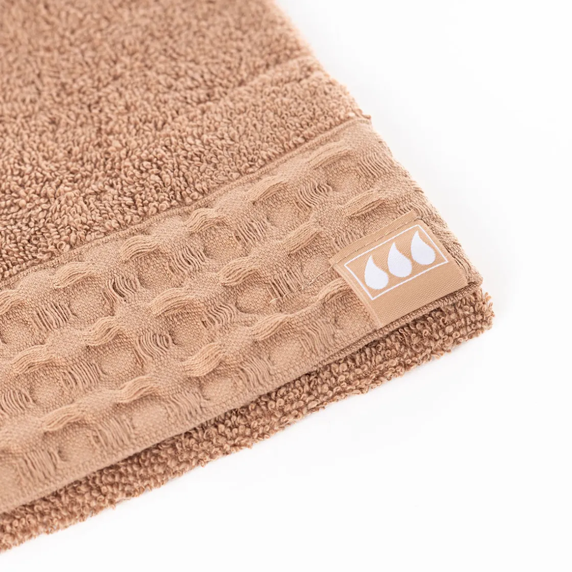 Toallas De Baño>Toalla taupe de algodón 30x50cm