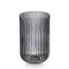 Copas>Vaso De Agua Rayas Gris De Vidrio 43cl