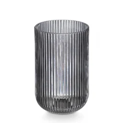 Copas>Vaso De Agua Rayas Gris De Vidrio 43cl