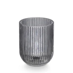Copas>Vaso de Agua Rayas Gris De Vidrio 27cl