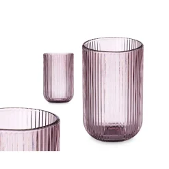 Copas>Vaso De Agua Rayas Rosa 43Cl